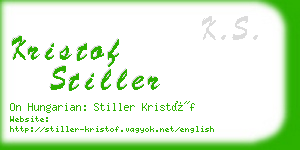 kristof stiller business card